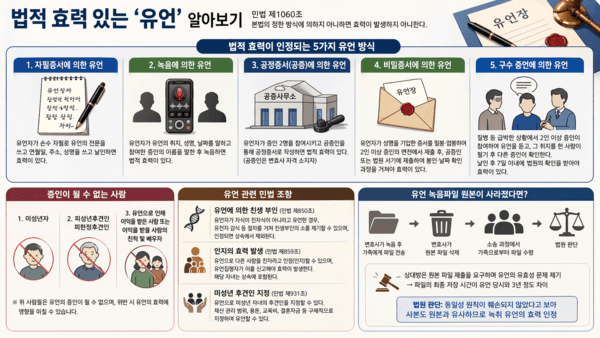 유언 이렇게 해야 인정된다: 꼭 알아야 할 5가지 방식